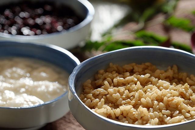 Vietnamese traditional food, com ruou or fermented glutinous rice for may 5th, is double five festival or tet doan ngo in Vietnam