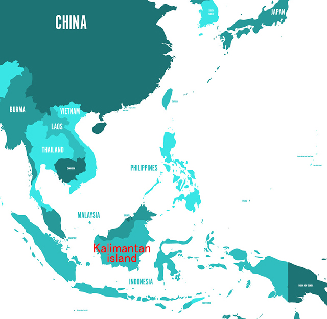 インドネシアのカリマンタン島