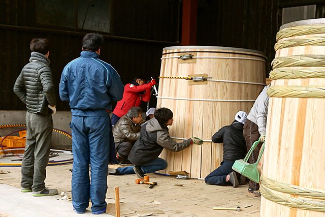 木桶職人復活プロジェクト製作風景