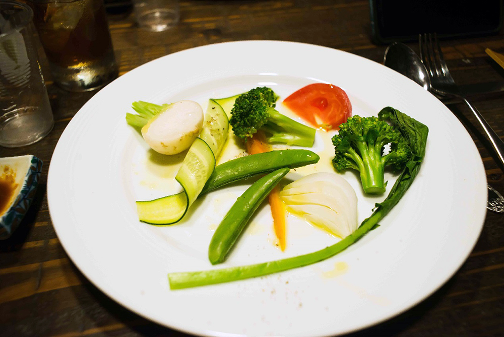 Warm salad of fresh vegetable from Aichi